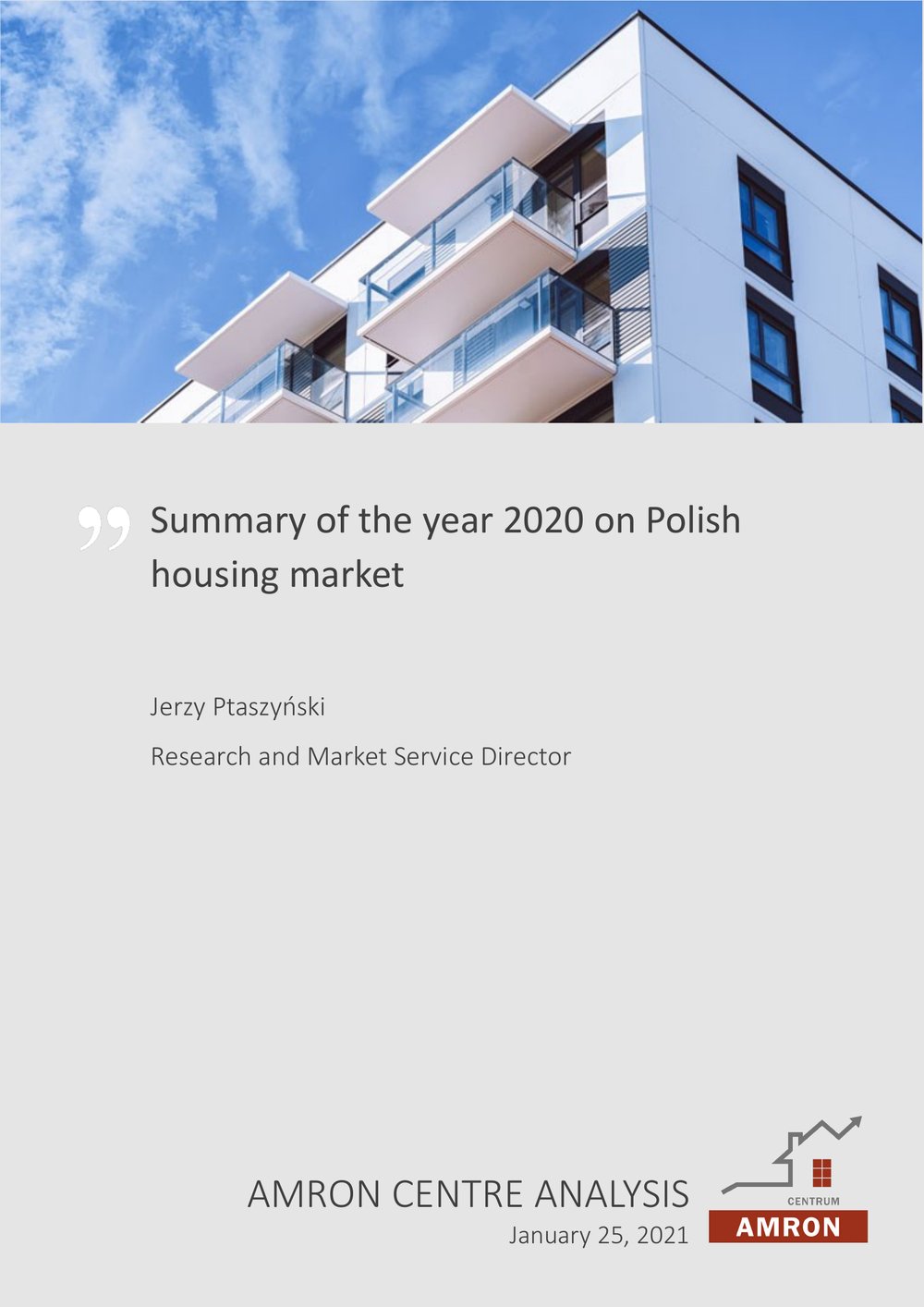Summary of the year 2020 year on Polish housing market