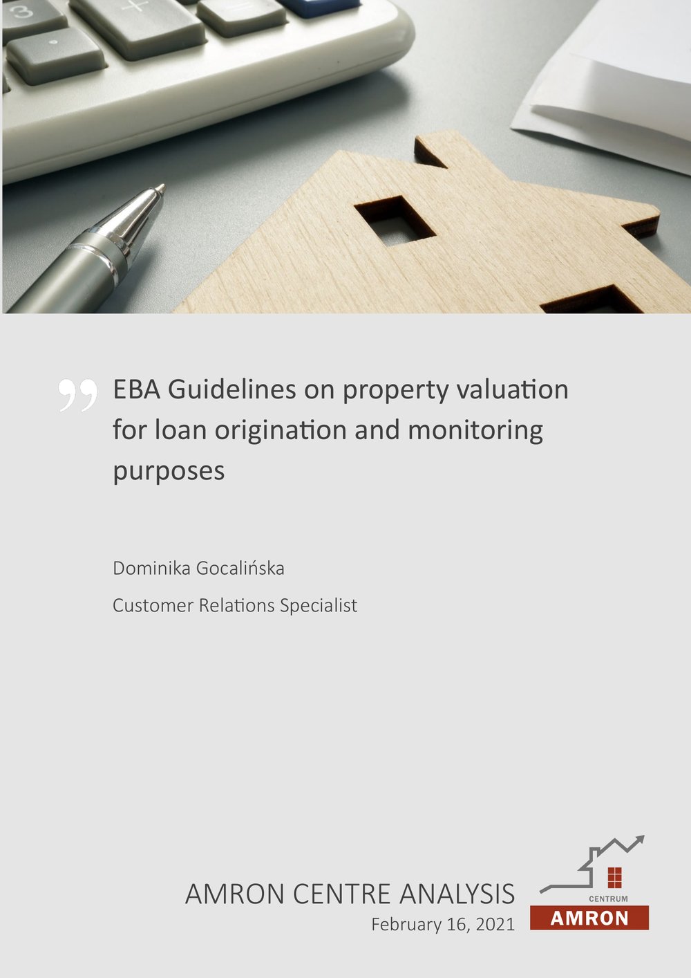 EBA guidelines on property valuation for loan origination and monitoring purposes