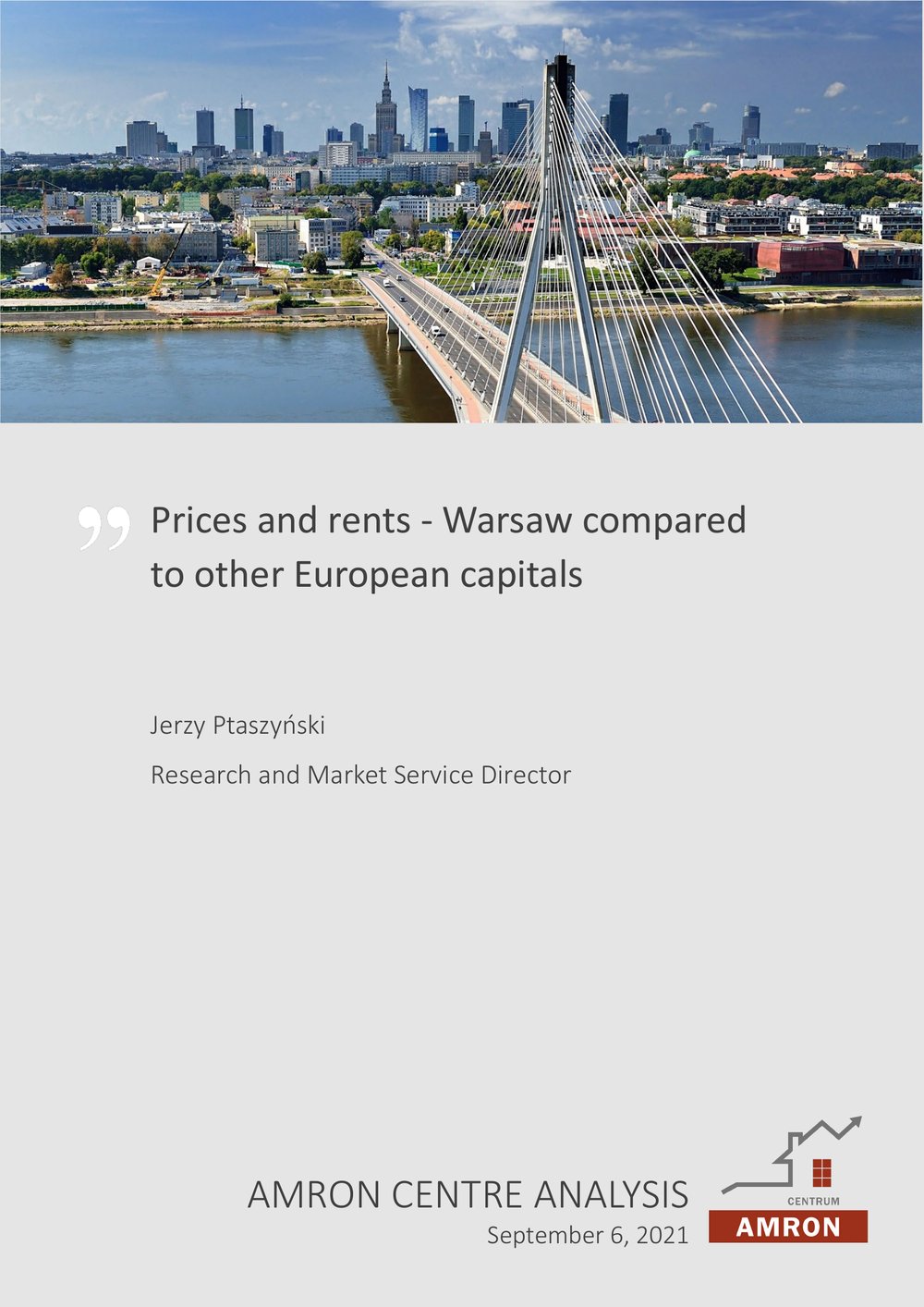 Prices and rents – Warsaw compared to other EU capitals