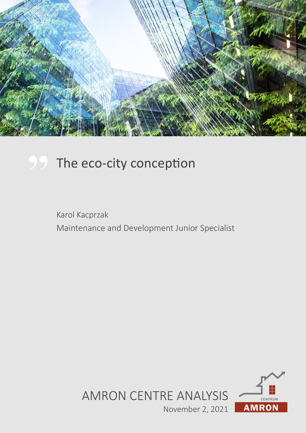 The eco-city conception
