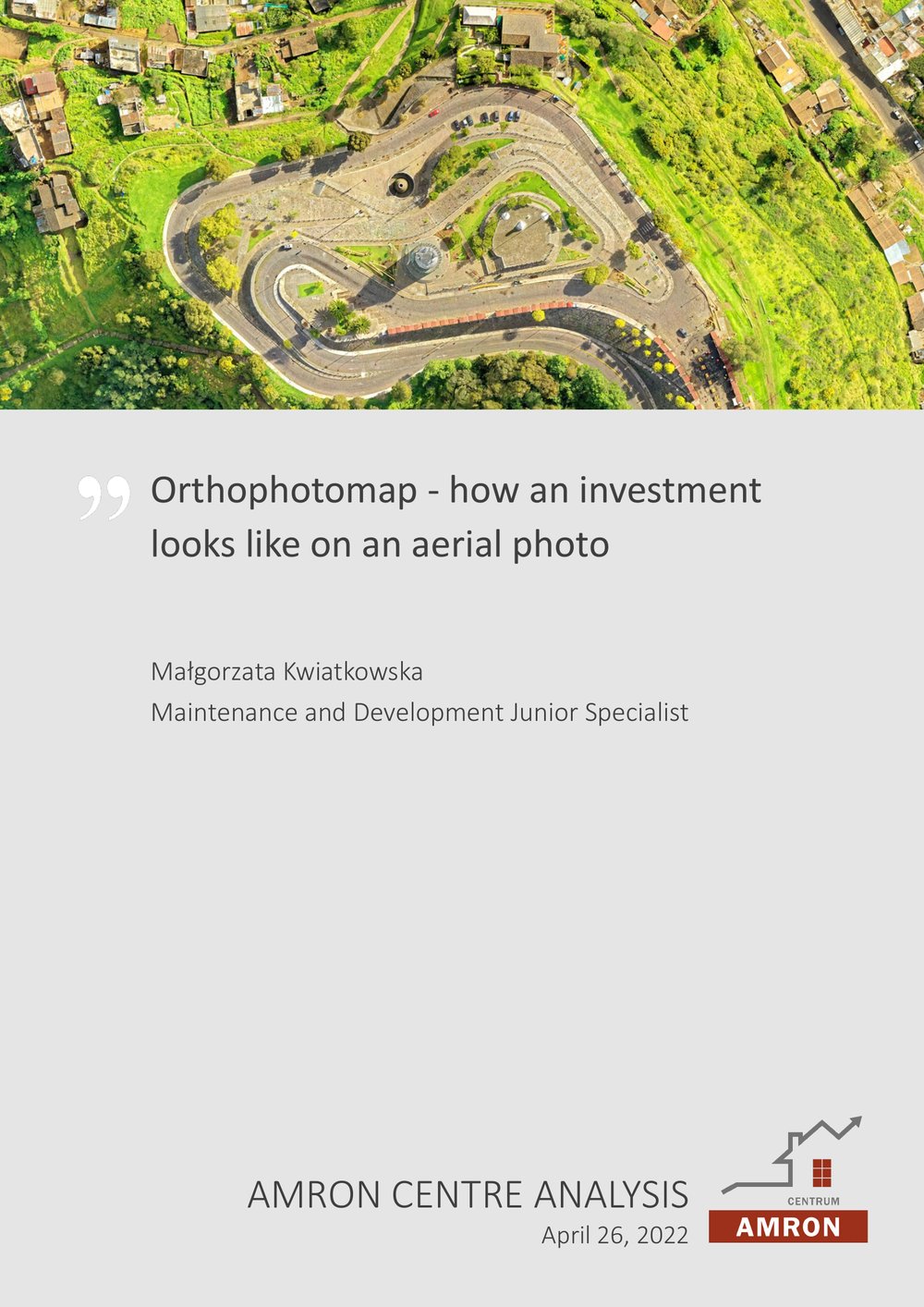 Orthophotomap – how an investment looks like on an aerial photo