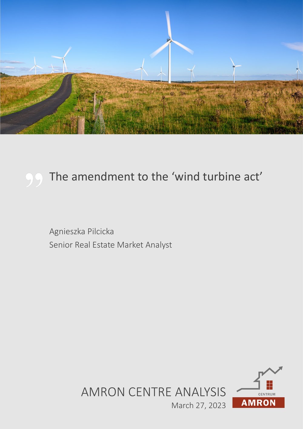 The amendment to the ‘wind turbine act’