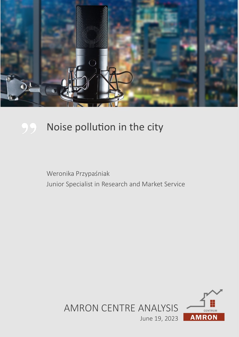 Noise pollution in the city