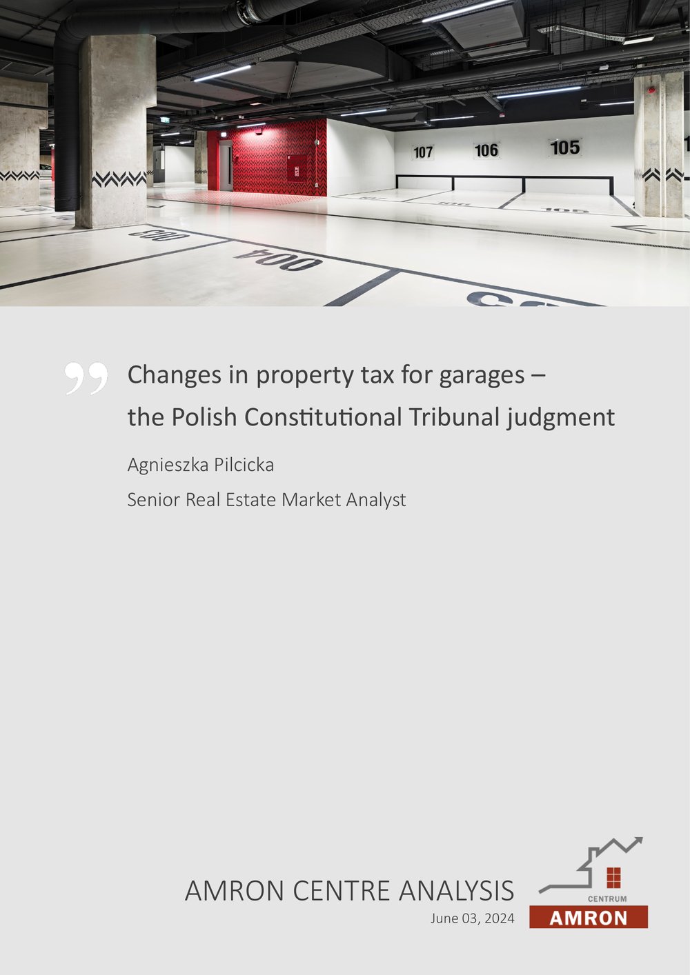 Changes in property tax for garages – the Polish Constitutional Tribunal judgment