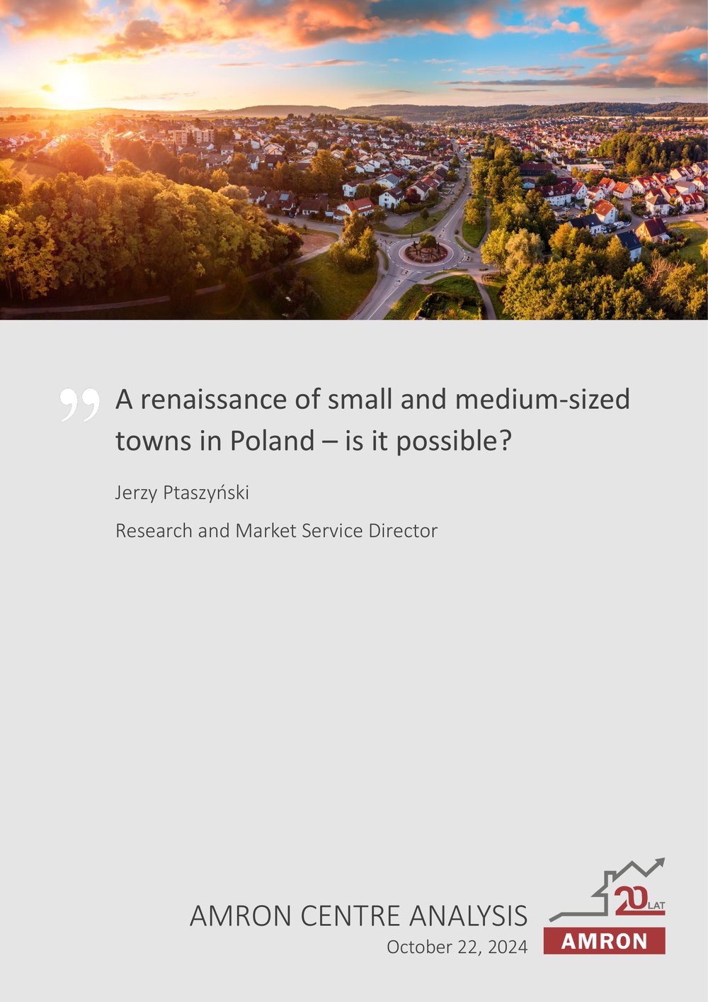 A renaissance of small and medium-sized towns in Poland – is it possible?