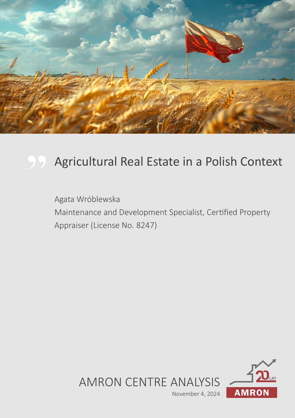 Agricultural real estate in a Polish Context