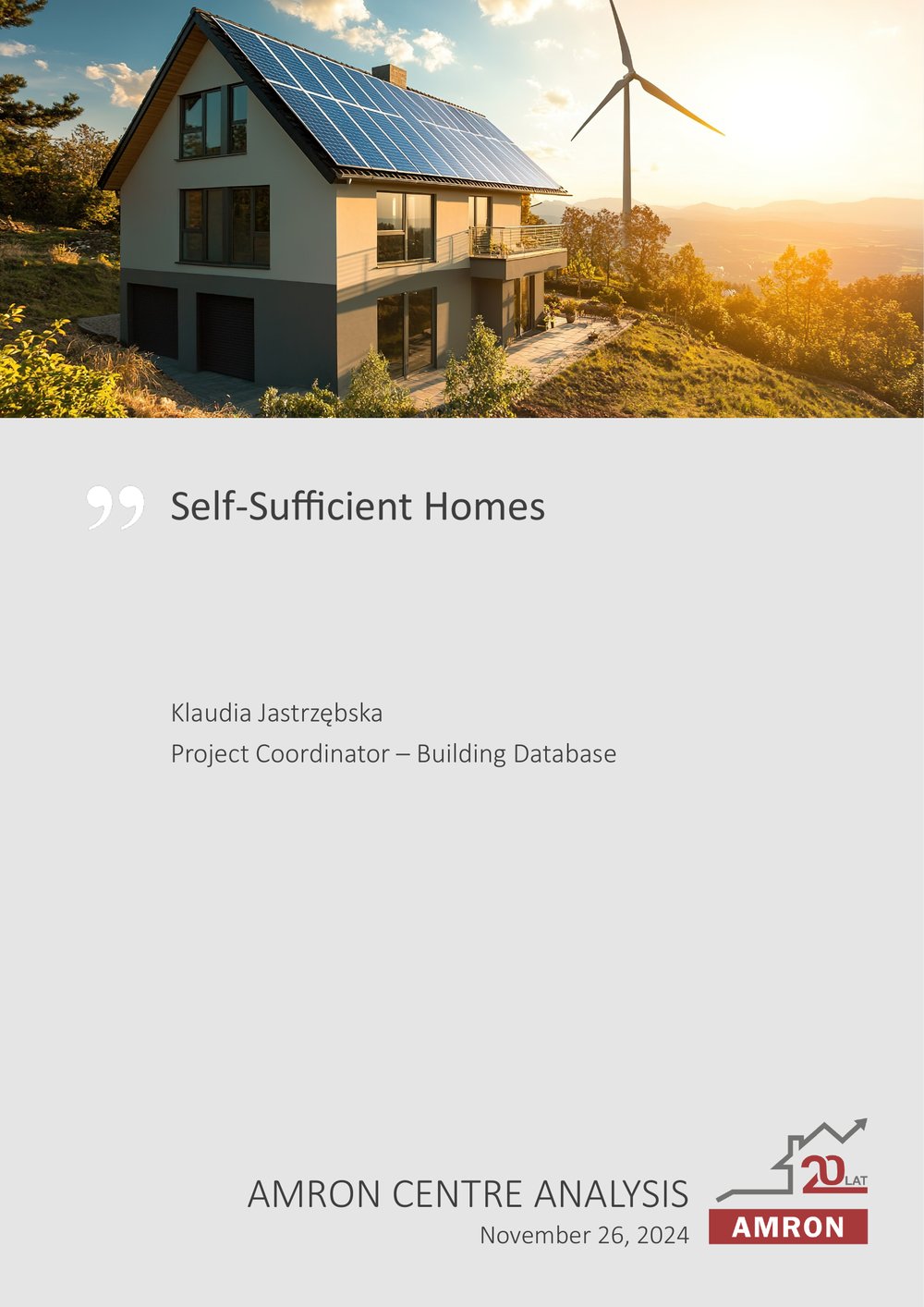 Self-sufficient homes