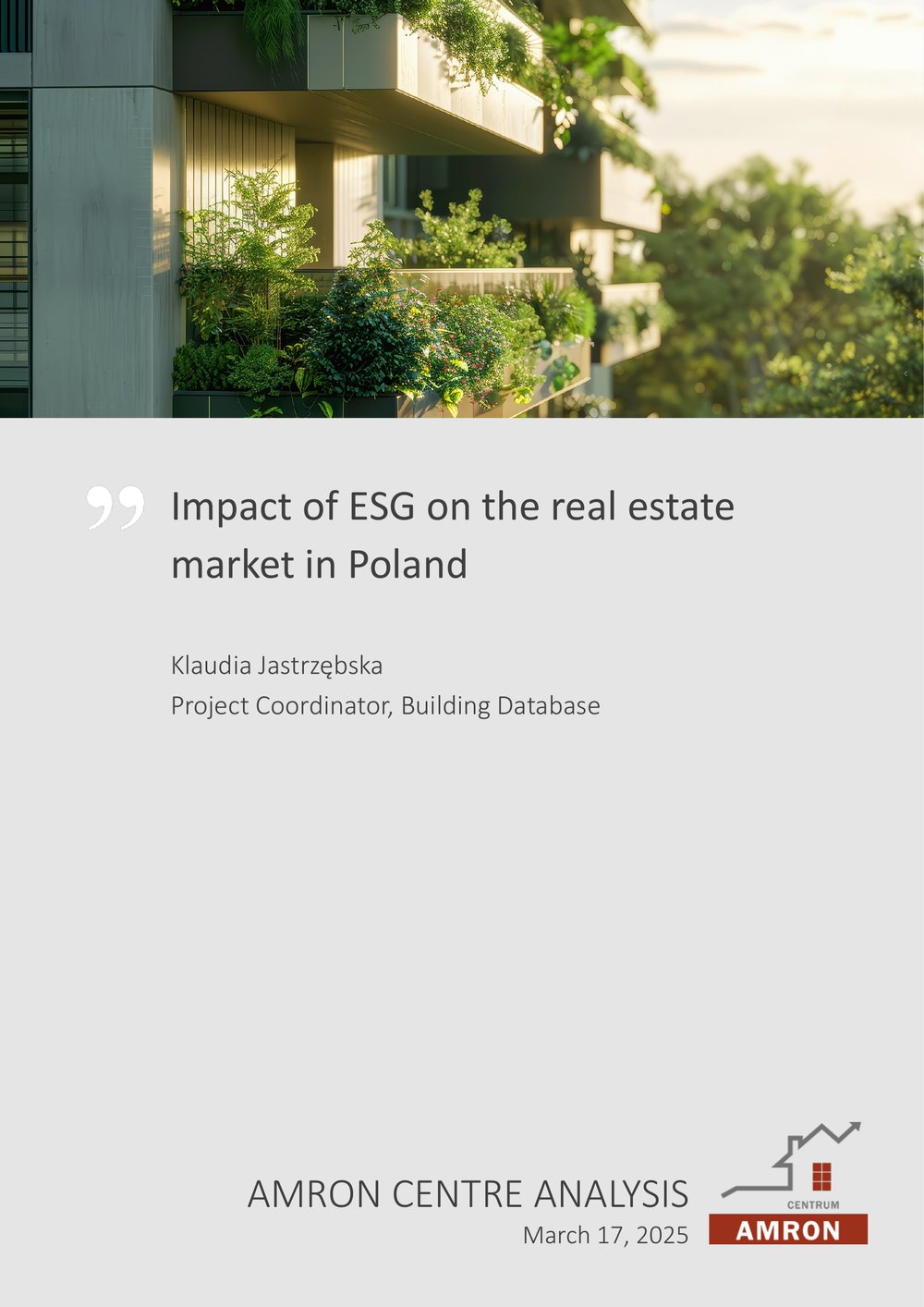 Impact of ESG on the real estate market in Poland