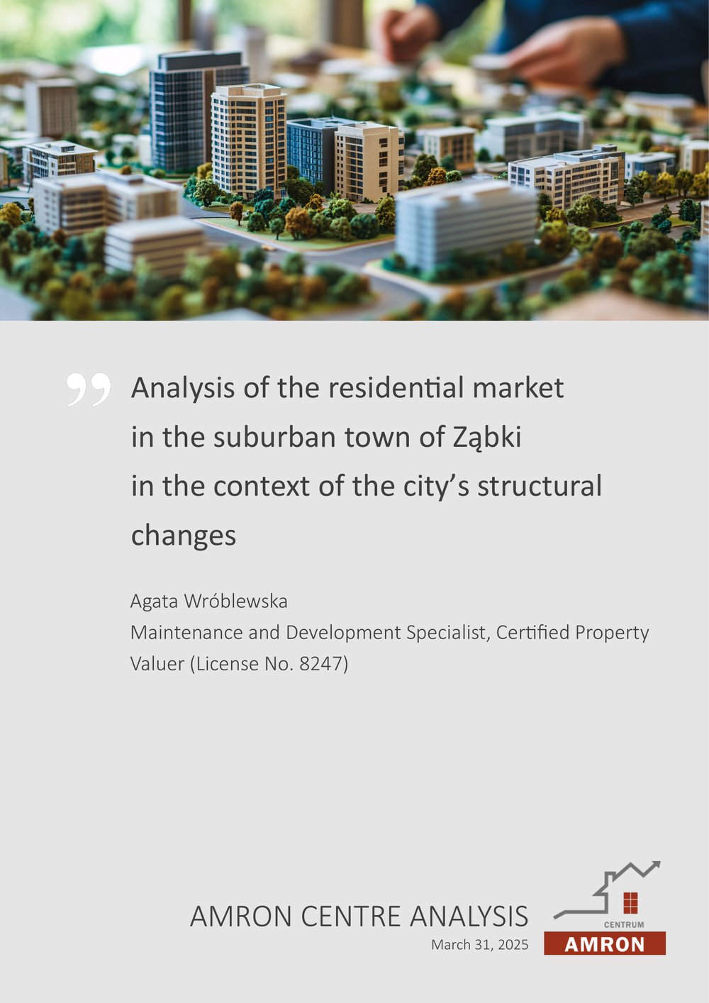 Analysis of the residential market in the suburban town of Ząbki in the context of the city’s structural changes
